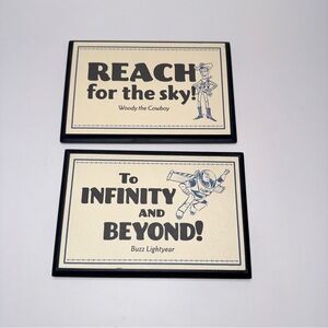 Hallmark Disney Woody And Buzz Toy Story 6.5x4.5 Plaques
